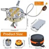 9500W Portable Windproof Camping Stove, Backpacking Camp Stove with Two