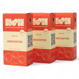 Smoosh® Bar Soap 6-Pack, Unscented - Natural, Fragrance-Free, Cold-Process Bar Soap for All Skin Types