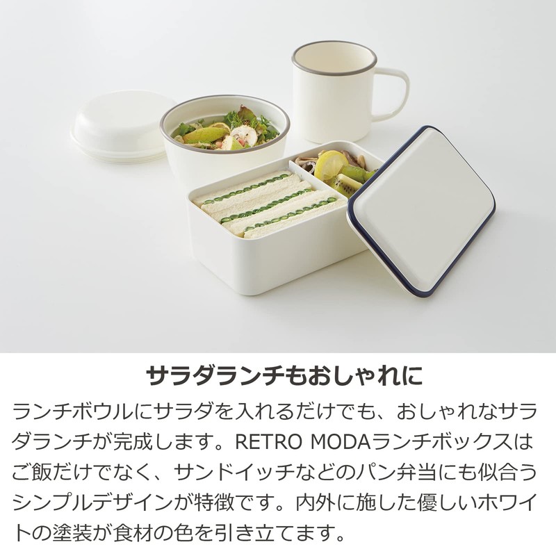 Takenaka T-26605 Retro Moda Square Lunch Box, 1 Tier, Made