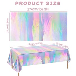 Party Tablecloth - Waterproof, 137 x 274 cm, for Party & Birthday