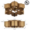 VILUXY 19" Flush Mount Ceiling Light, Antique Gold Leaf Finish