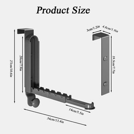 Foldable Over The Door Drying Racks for Laundry, Retractable Hooks Hanger with 6 Groves, Space Saving Towel Racks for Clothes,Coat, Behind Back Bathroom, Bag and Robe (White)