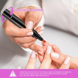 Paquete de 6 bolígrafos de esmalte uñas secado rápido, marcadores uñas gel 3 en 1 con 6 colores surtidos para manicura