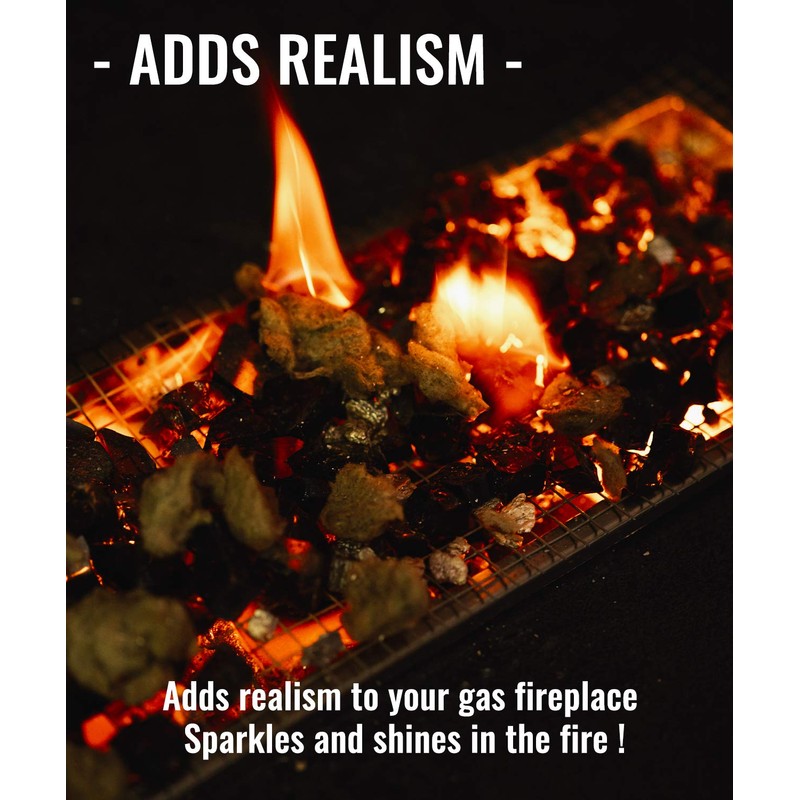 GASPRO Gas Fireplace Embers, 10 Oz. Glowing Embers for Gas