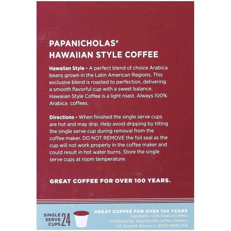 PapaNicholas Coffee Single Serve Coffee Cups Fits Keurig K Cup