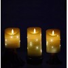 DANIP White LED flameless Candle with Embedded Star Light String,