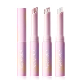 3Pcs Crystal Jelly Eyeshadow Stick,Cream Eye Shadow Sticks,Highlighter Brightener Eyeliner Pencil Shimmer Natural Waterproof Long Lasting Lightweight Makeup Glitter Eye Shadow for Women