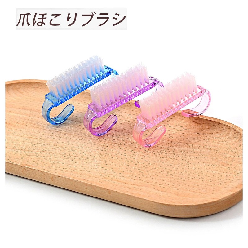 Mirhua Nail Brush, Nail Brush, Colorful 3 Colors, Set of