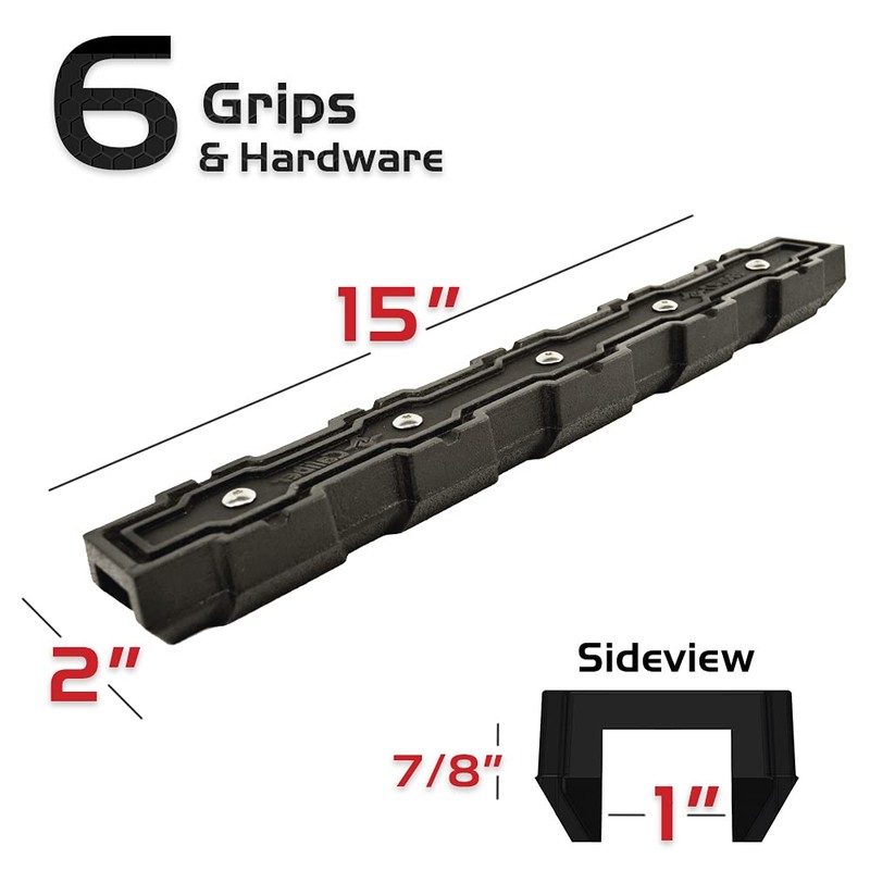 Caliber Ramp Grips 13204, Snowmobile Ramp Traction, 6-pc Kit