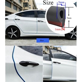 Tuokay 32.8ft 10m TPO Rubber Car Door Protectors, Edge Protection Strip, Door Edge Trim (Blue)