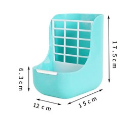 MEISO 2 en 1 Comedero de Heno para Animales Pequeños y Conejos, Conejillos de Indias - Azul