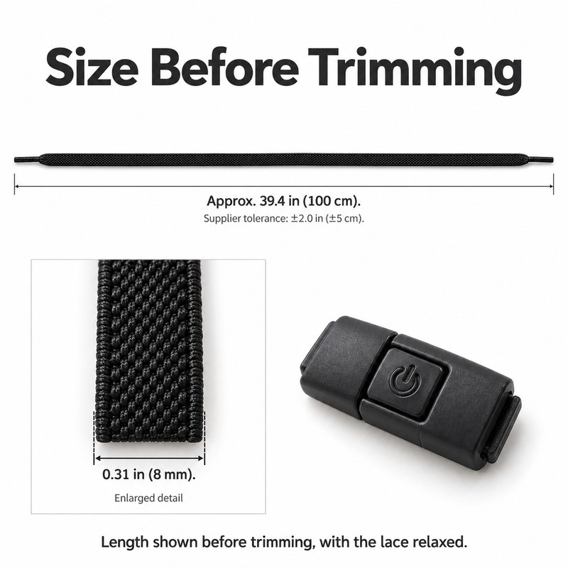 Elastic No-Tie Flat Shoelaces with Press-Lock Closure – Easy-On Sneaker