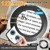 KMDES 12X&30X Floor Magnifying Glass with Light and Stand, 2