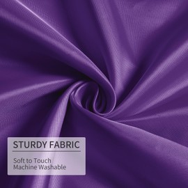 Gibelle Long Shower Curtain Liner 72 x 78 Inches, Purple Shower Curtain Liner, Washable Waterproof Fabric Bathroom Shower Curtain Set with Hooks