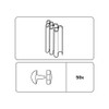 Gardinia 50 x Clear Plastic Curtain Track Pleat Plugs