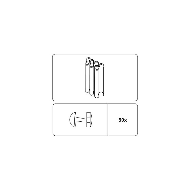 Gardinia 50 x Clear Plastic Curtain Track Pleat Plugs