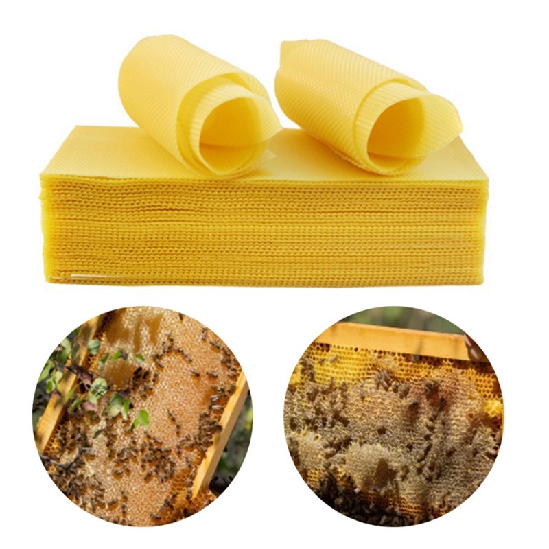 10Pcs Beeswax Sheets for Candle Making Natural Beeswax Honeycomb Foundation