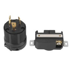 NEMA L6-30P Macho Y Hembra Twist Lock Conector de Receptáculo de Enchufe Eléctrico de 3 Pines L6-30P L6-30R 30A 250V Negro Enchufe Y Receptáculo