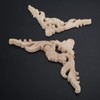 4Pcs Wood Carved Applique Decal Modern & European Handmade for