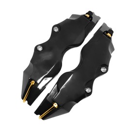 JNNJ Pack of 2 Car Brake Caliper Covers, 3D Style Brake Caliper Covers, Useful Car Universal Disc Brake Caliper ABS Covers Front Rear Car Kit (Black)