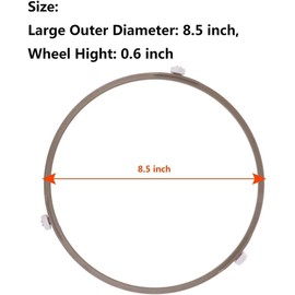 Brown Large Microwave Turntable Ring Microwave Oven Rotating Roller Support Ring, Microwave Glass Plate Tray Wheel Ring Turntables Microwave Oven Parts and Accessories Home and Kitchen