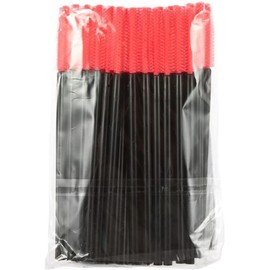 50 UNIDS/PAQUETE Cepillo de Pestañas de Silicona Desechable, Aplicador Varitas Rímel, Suministros Extensión Pestañas Cepillo Cejas, Herramientas Maquillaje (Forma Esférica), Cepi