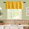 JIUZHEN Yellow Blackout Valance Short Curtains for Kitchen - Rod