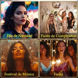 6 Piezas Tatuaje de Pecas con Purpurina Dorada, Tatuaje Temporal de Pecas con Brillo Dorado a Prueba de Agua, Tatuajes Temporales para Mujer, para Festivales, Fiestas y Carnavales