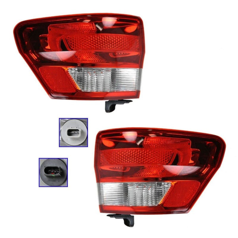 TRQ 2 Piece Driver & Passenger Side Outer Tail Light