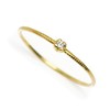 K18 Yellow Gold Ring with Diamond 0.8mm, Extra Fine Point,