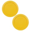 Pyrex 7200-PC 2-Cup Butter Yellow Food Storage Replacement Lid (2-Pack)