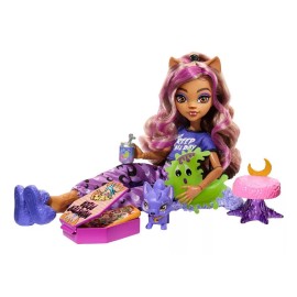 Monster High Muñeca de fiesta Clawdeen Creepover de Monster High Hky67 Mattel
