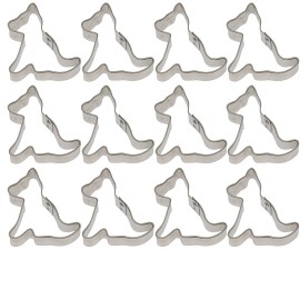Unbranded 1 Dozen (12 pieces) Mini Dog Cookie Cutter 2" Metal Party Favors USA