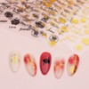 LANODO 1065 Nail Stickers, Alphabet, 3D, Rose Book, English, Alphabet,