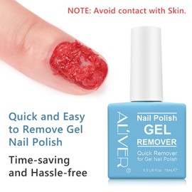 2 Pack Gel Nail Polish Remover, Gel Polish Remover in 3-5 Minutes Easily Removes Soak-Off Gel Nail Polish, Quick & Easy Soak Off Gel Polish No Need for Foil, Soaking or Wrapping- 15ml