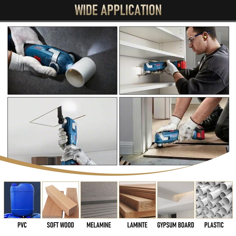 MaxAwe 31 PCS Multitool Bla-des, Titanium Oscillating Saw Bla-des Set