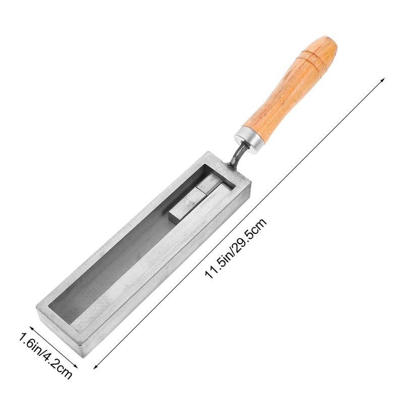 COHEALI Gold Refining Mold with Wooden Handle 11.6 Inch Iron