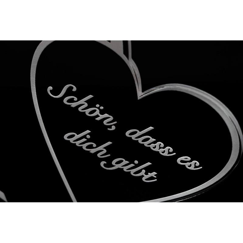Acrylic Heart Sign "Für die beste Freundin der Welt" [German