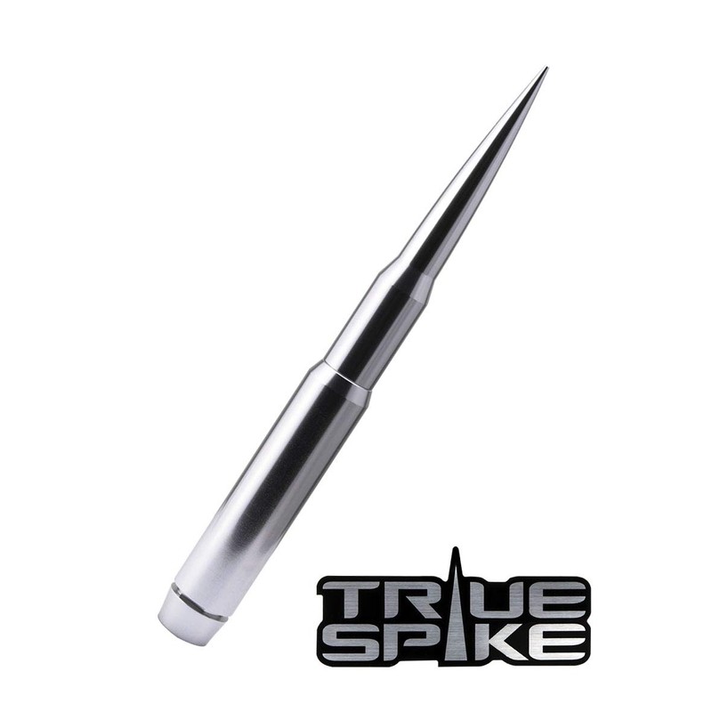 TRUE SPIKE 9 inch SILVER PENETRATOR FAT BULLET ANTENNA with