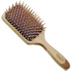 Giorgio Wooden Bristle Paddle Hairbrush, Large Detangling Cushion Brush for Thick Curly or Long Hair, Anti Static, Reduce Frizz and Massage Scalp, Detangler Hair Brush for Women Men and Kids
