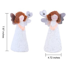 Angel Tree Topper Christmas Tree Decorations, Fairy Tree Topper, Christmas Tree Decorations White for Home Decor Festival Party Xmas Tree Accessories