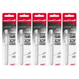 uni-ball Signo UM-153 205038 Gel Pen Set, 5 Pieces, White, 0.6 mm Tip