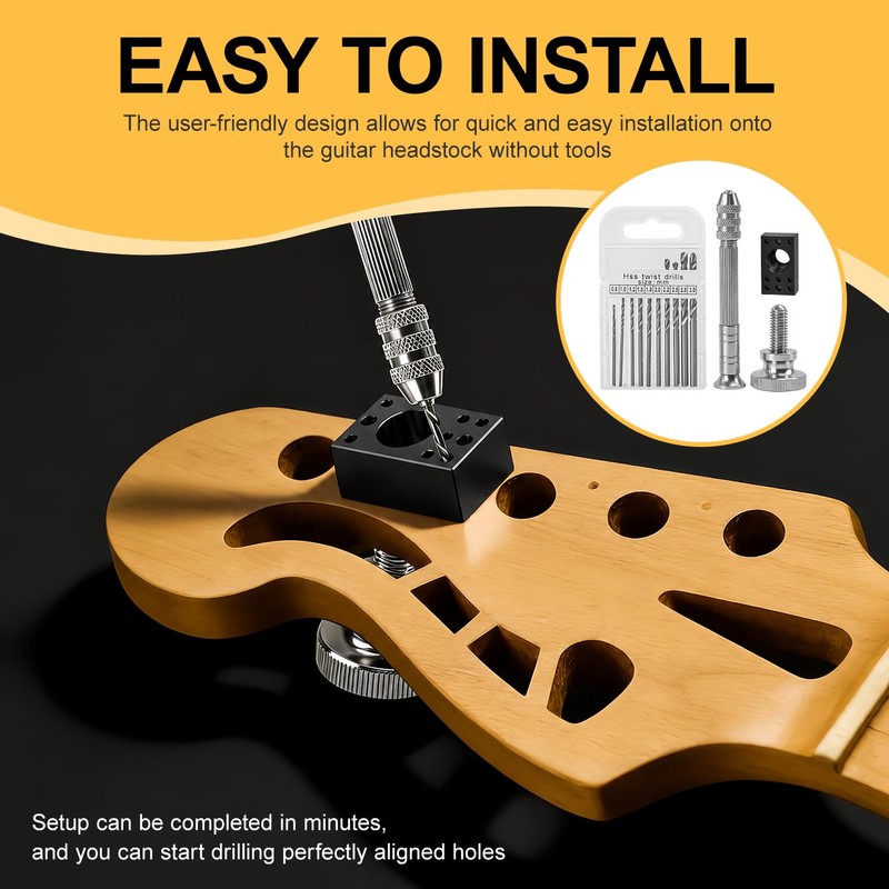 Guitar Tuner Drill Jig Installation Tool
