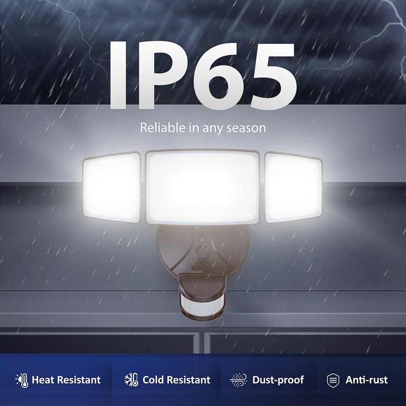 Onforu 75W LED Flood Light Motion Sensor Outdoor, 7000lm Dusk