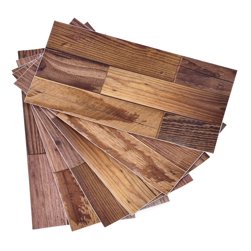 18PCS Wall Stickers Peel and Paste Wood Grain Furniture Refurbishment