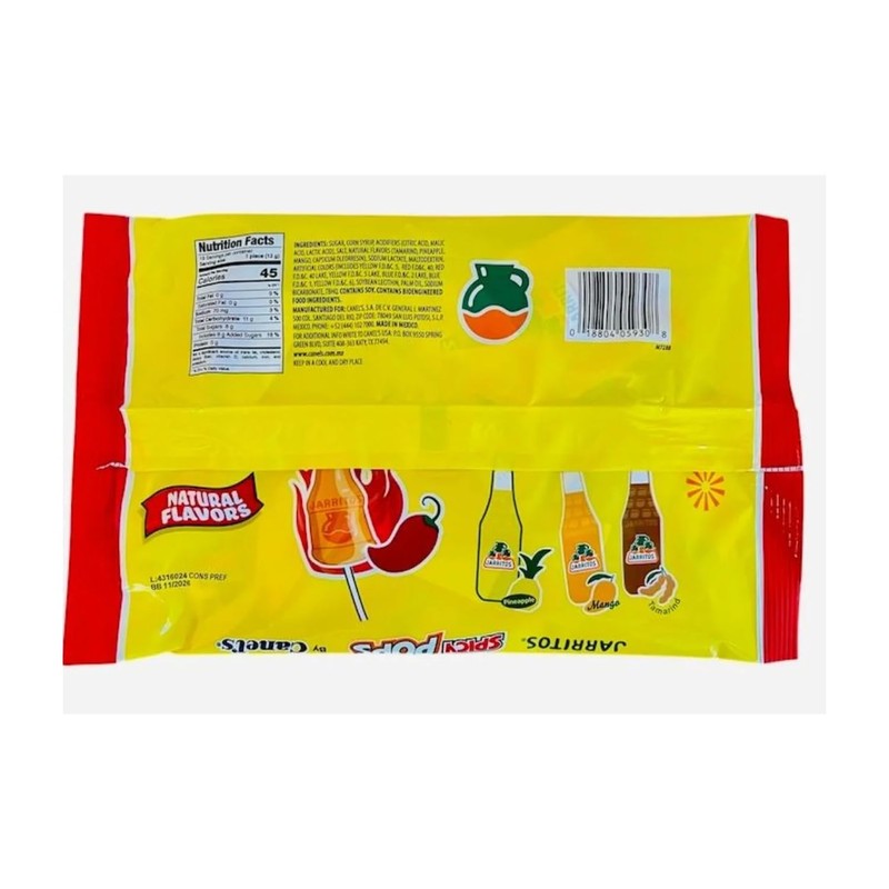 Jarritos Spicy Lollipops – 2 Pack Bottle-Shaped Mexican Hard Candy