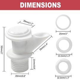 Bonsicoky 10 Pack Push Button Water Spigot - Cooler Spigot Replacement Water Spigot - Plastic Water Jug Spigot Compatible with Igloo 2-10 Gallon Water Coolers - BPA Free