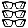 Hubeye 3 Pack Oprah Style Reading Glasses for Women Men