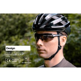 BBB Impulse PH Cycling Glasses Men's and Women's Sports Glasses Sunglasses with Photochromatic Lenses Polycarbonate Grilamid MTB Road Bike Urban Cycling Gloss Metallic Black BSG-62PH