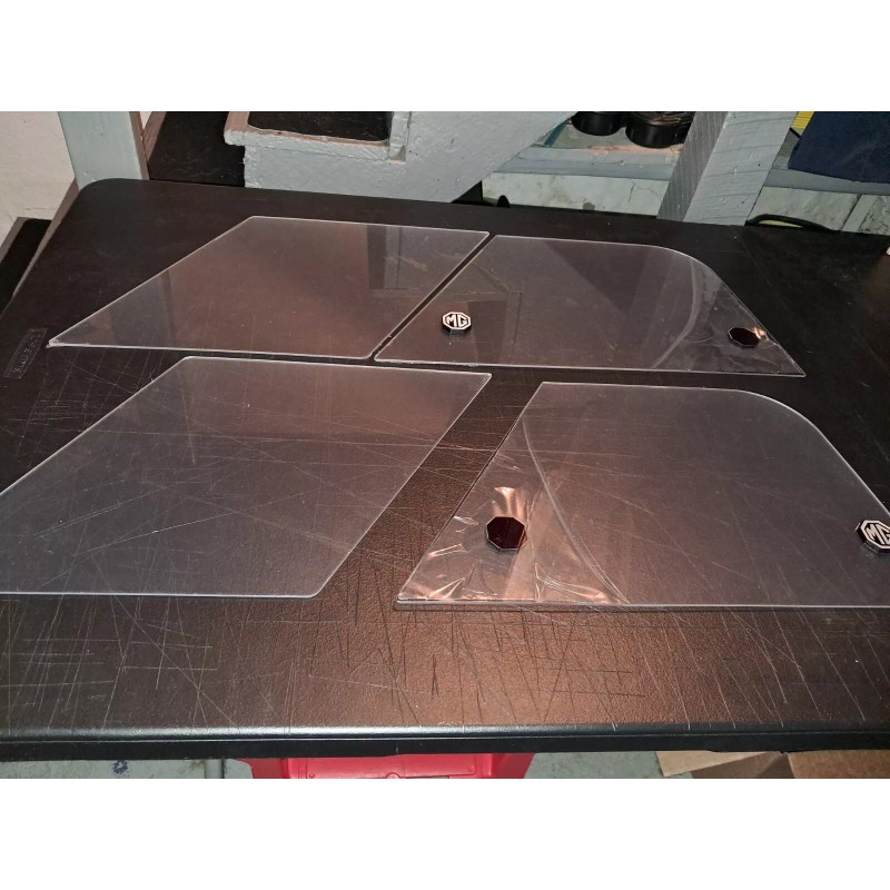 DAXCNC MGA SIDE CURTAIN SLIDING WINDOWS SET 1956-1962 CLEAR 10